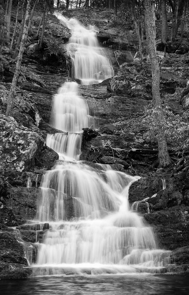 Buttermilk Falls - BW